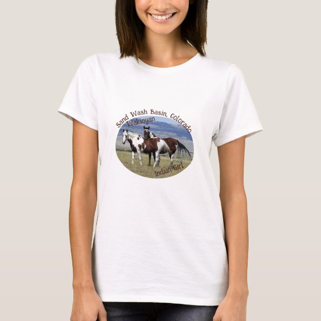 Wakinyan and Indian Girl T-Shirt (Front)
