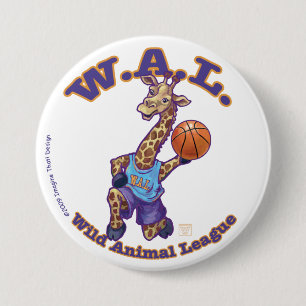 WAL Basketball 7.5 Cm Round Badge