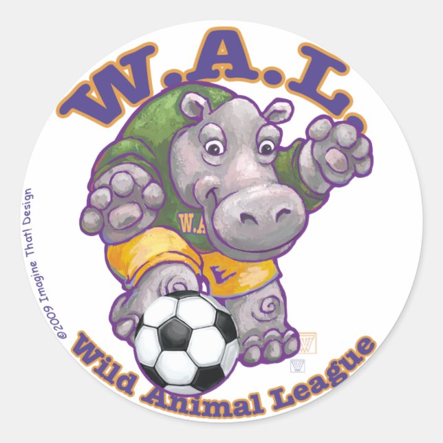 WAL Soccer Classic Round Sticker (Front)