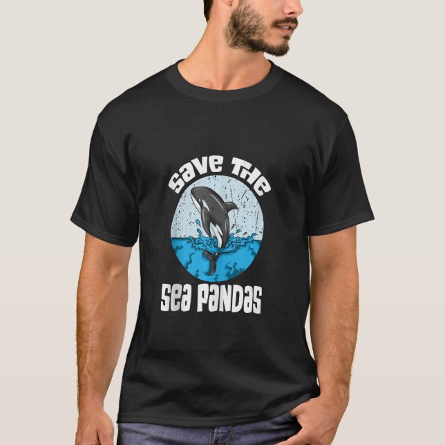 Wal Wale Orcas Walschützer Wal Fan Save the Sea Pa T-Shirt (Front)