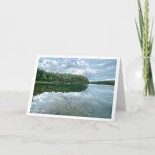 Walden Pond-clouds in the pond Holiday Card