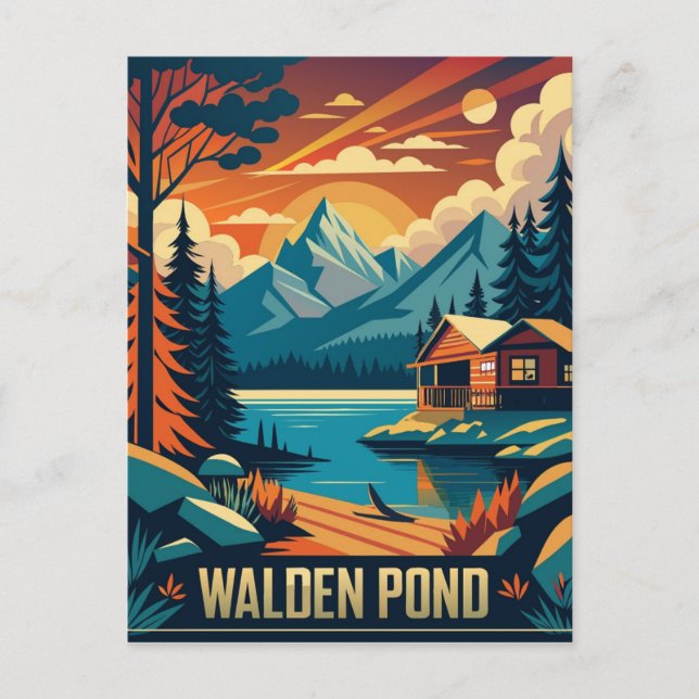 Walden Pond Concord, Massachusetts  Postcard (Front)