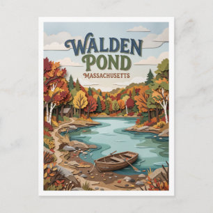 Walden Pond Concord Massachusetts Postcard