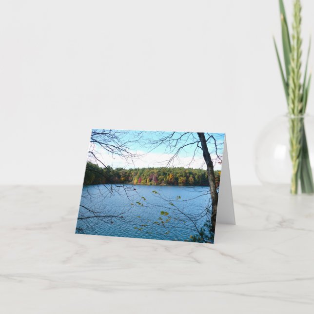 Walden Pond in the Fall Note Card (Front)
