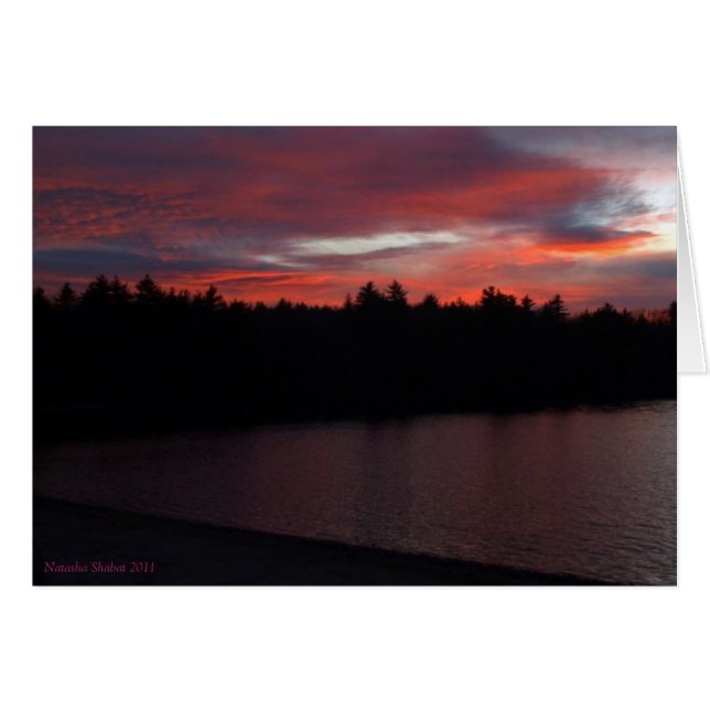 Walden Pond Red Clouds (Front Horizontal)