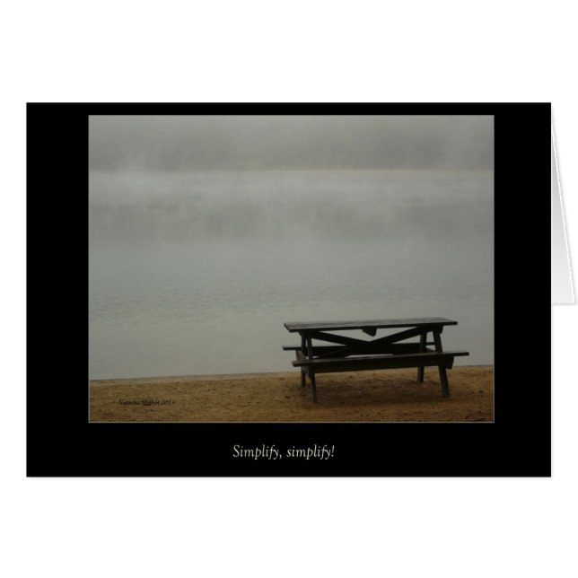 Walden Pond Simplify, simplify! card (Front Horizontal)