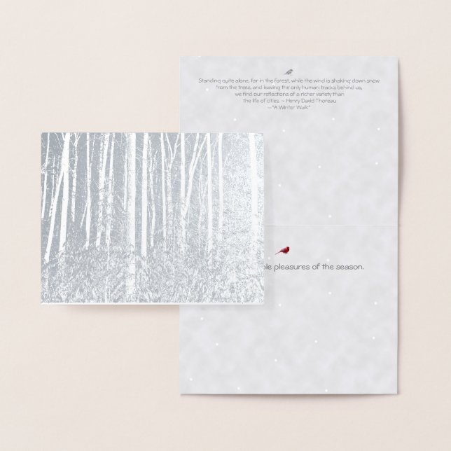 Walden Pond/Woods: Yuletide holiday- Foil Card (Display)