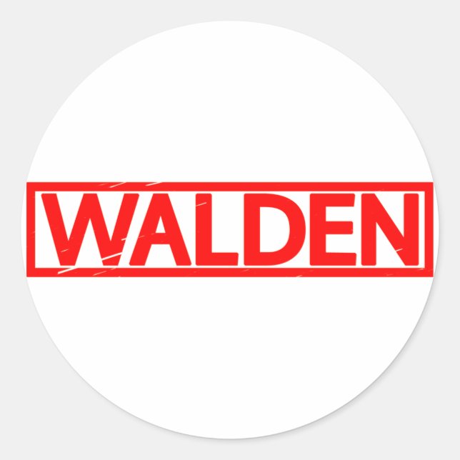 Walden Stamp Classic Round Sticker (Front)