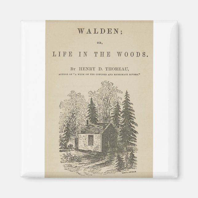 Walden Vintage Book Cover Magnet (Front)