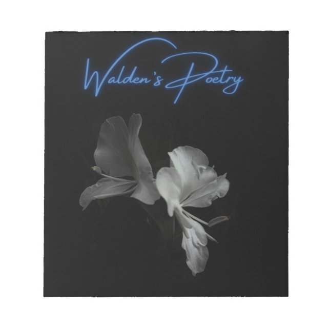 Walden's Poetry Logo alternate design Notepad (Front)