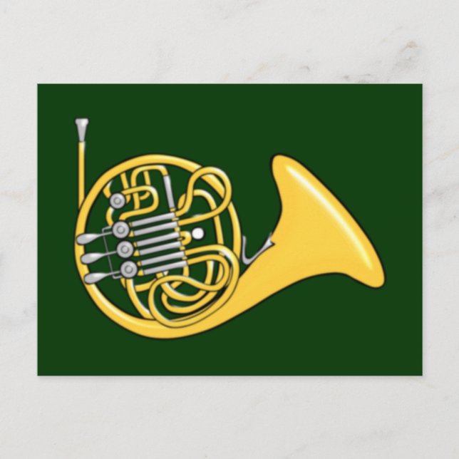 Waldhorn french horn postcard (Front)