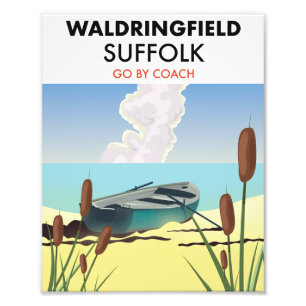 Waldringfield Suffolk ravel poster. Magnet Photo Print