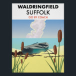 Waldringfield Suffolk ravel poster. Poster<br><div class="desc">Waldringfield Suffolk UK seaside nautical fishing bat travel poster in a beautiful vintage or retro style.</div>