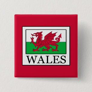 Wales 15 Cm Square Badge