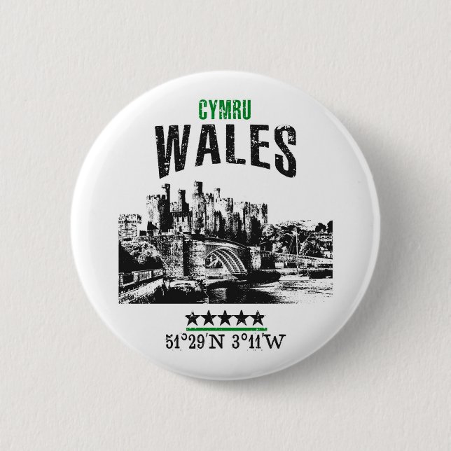 Wales 6 Cm Round Badge (Front)