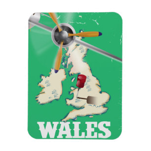 Wales, British Isles Vintage Travel poster Magnet