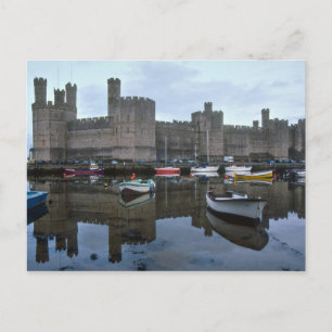 Wales, Caernarfon castle, one of Edward's Postcard