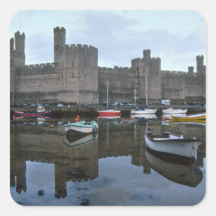Wales, Caernarfon castle, one of Edward's Square Sticker