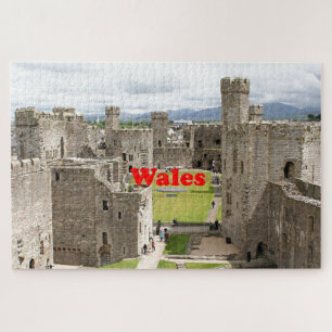 Wales: Caernarfon Castle, United Kingdom Jigsaw Puzzle