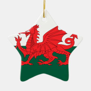 Wales Ceramic Tree Decoration