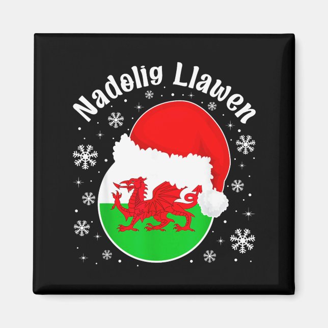Wales Christmas Welsh Christmas Greeting Nadolig L Magnet (Front)