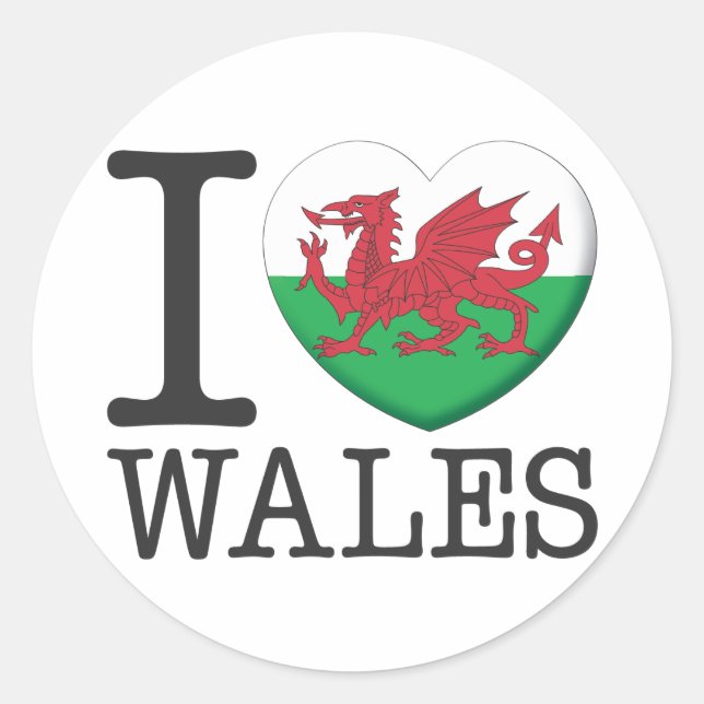 Wales Classic Round Sticker (Front)