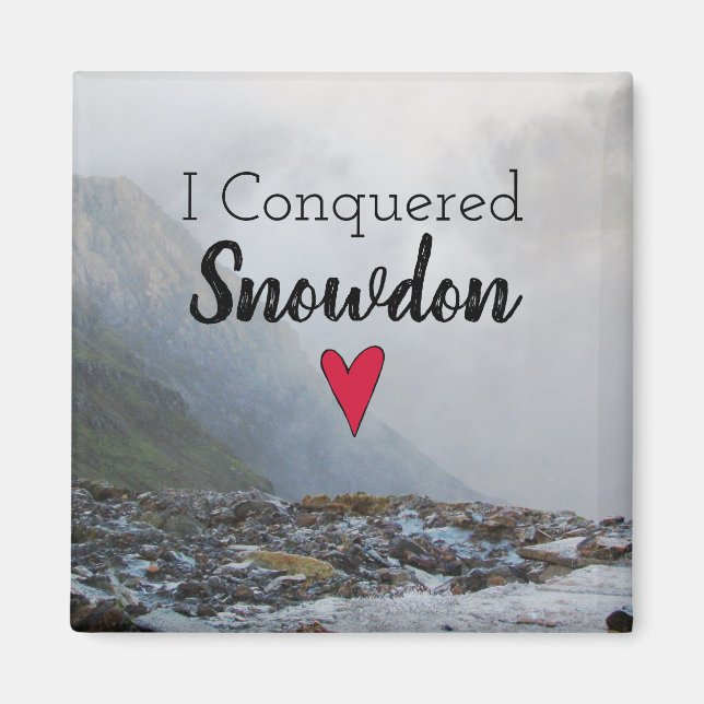 Wales Conquered Snowdon Landscape Welsh Stream Magnet (Front)