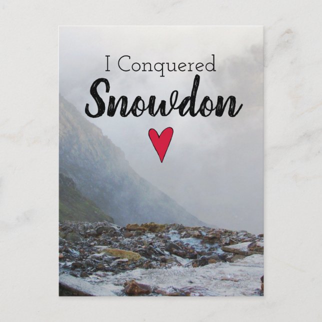 Wales Conquered Snowdon Landscape Welsh Stream Postcard (Front)
