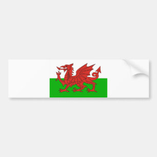 wales country dragon flag welsh british bumper sticker