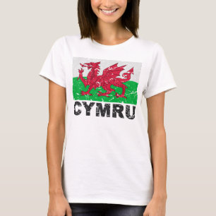 Wales CYMRU Vintage Flag T-Shirt