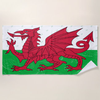Wales Flag Beach Towel