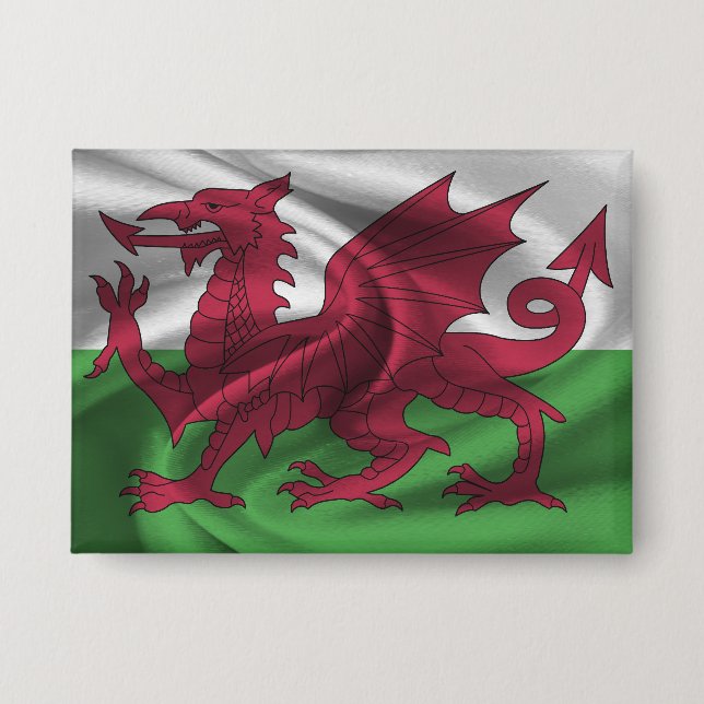 Wales Flag Button (Front)