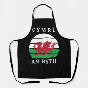 Wales Flag Cymru Am Byth Proud To Be Welsh Apron