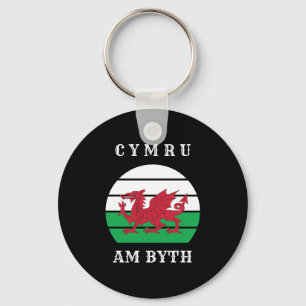 Wales Flag Cymru Am Byth Proud To Be Welsh Key Ring