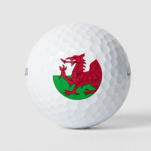 wales flag golf balls