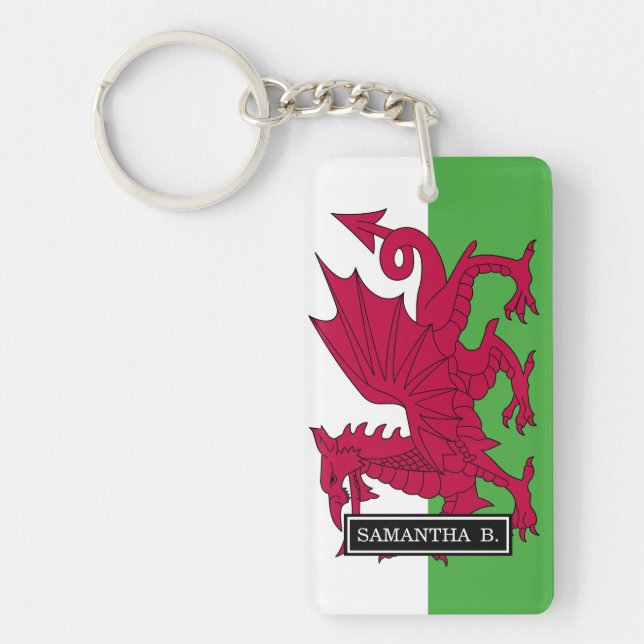 Wales Flag Key Ring (Front)