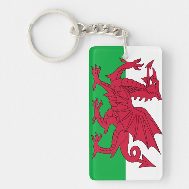 Wales flag key ring (Front)