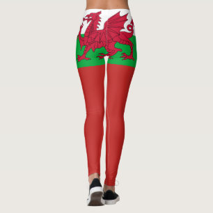 Wales flag leggings