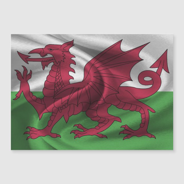 Wales Flag Magnetic Card (Front)