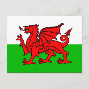 Wales Flag Postcard