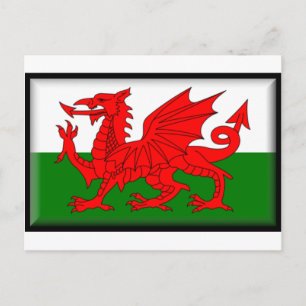 Wales Flag Postcard