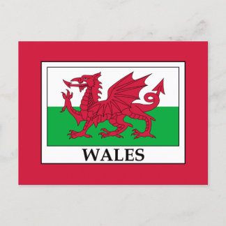 Wales Flag Postcard