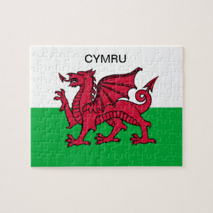 Wales Flag Red dragon Cymru Sports Welsh Jigsaw Puzzle