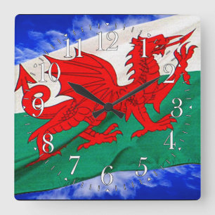 Wales Flag & Sky Proud Patriotic Wall Clock