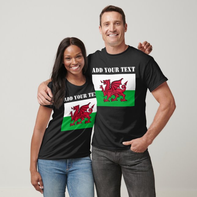 Wales Flag Soccer cymru red dragon Welsh patriotic T-Shirt (Unisex)