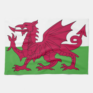 Wales Flag Tea Towel