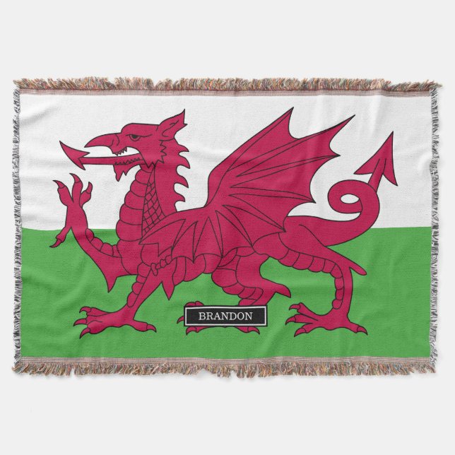 Wales Flag Throw Blanket (Front)