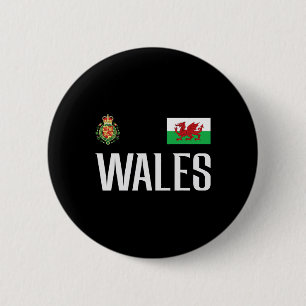 Wales Flag Welsh Footbyll Soccer Fan Men Women Kid 6 Cm Round Badge