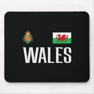 Wales Flag Welsh Footbyll Soccer Fan Men Women Kid Mouse Pad