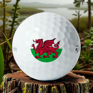 Wales Flag Welsh Golfer Sports Patriotic Travel Golf Balls